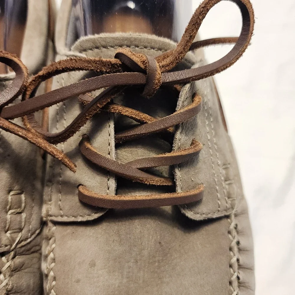 Cole Haan Men's Suede Tan‎ Deck Causal Shoes Size 9M Lace Up Sea Otter Boat Shoe